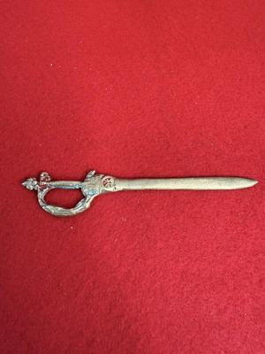 Decorative bronze sword used, unsharpened 12.5 cm