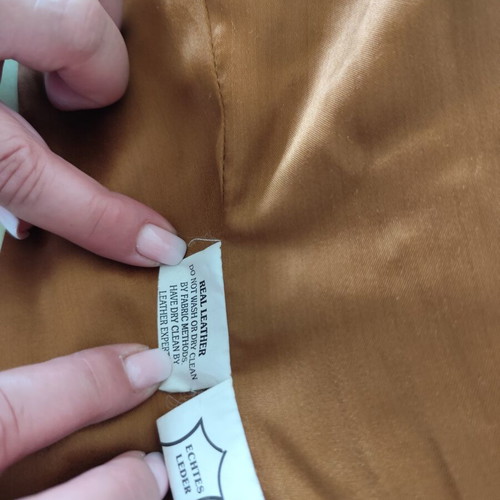 Castor leather men's jacket L, like new, tan color