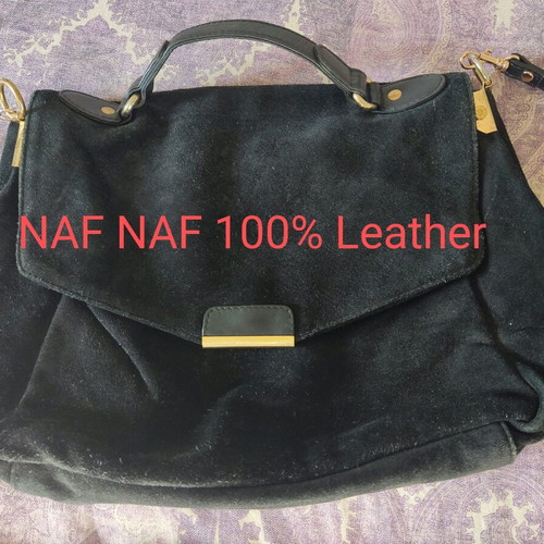 NAF NAF leather black crossbody bag used, good condition