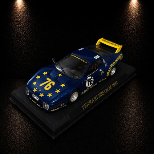 Ferrari BB512 LM 1981 1:43 collectible racing model with display base