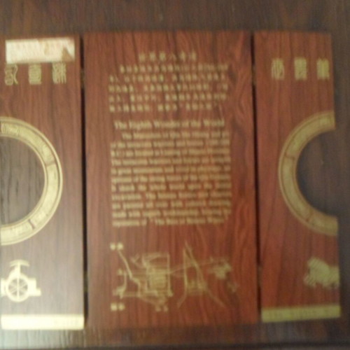 Decorative wooden triptych Asian origin ornate like new