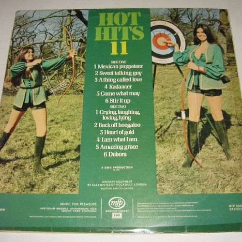 Hot Hits 11 vinyl record used 1972
