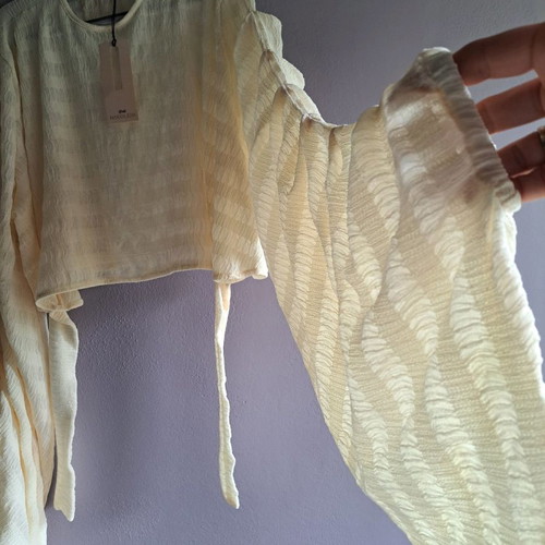 Nidodileda Kimo Top καινούργιο, μπεζ, oversize M/L με ζώνη