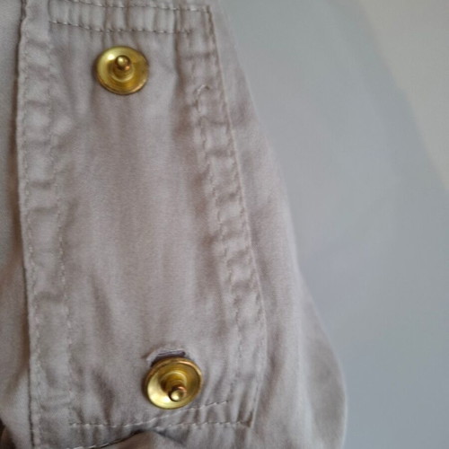 Fidèle women's shirt L like new, sand beige with snaps