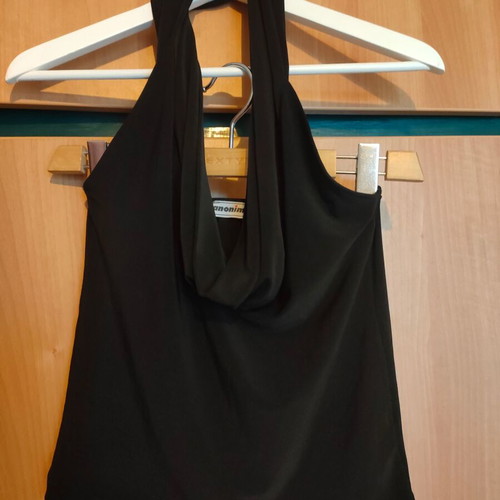 Anonima blouse used, black, size M with open back