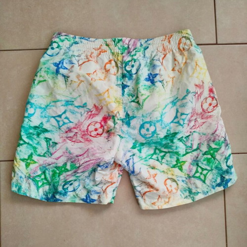 Louis Vuitton White Multicolor Pastel Monogram Swim Shorts, men's