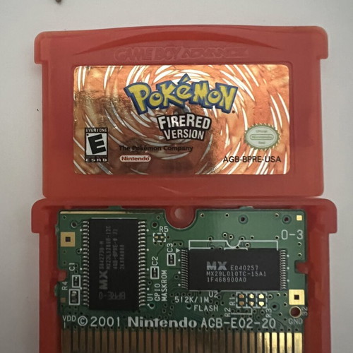 Pokemon FireRed Nintendo Game Boy Advance game with 22 shiny