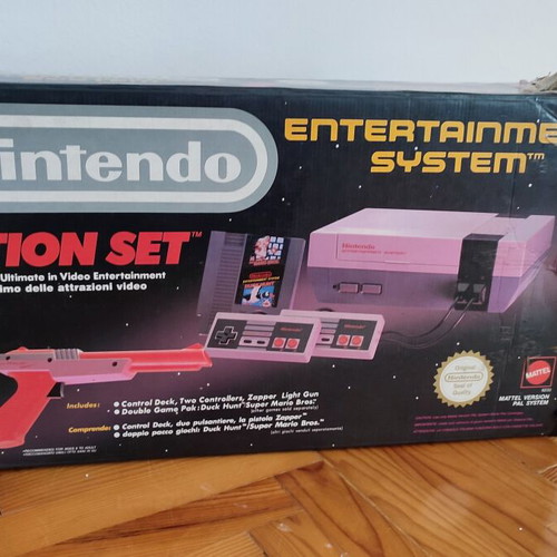 Nintendo Entertainment System NES Action Set box and styrofoam used