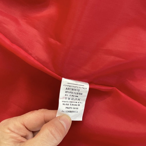 Red leather jacket L like new