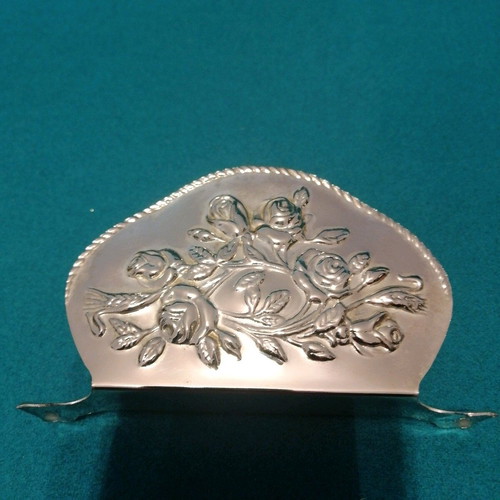 silver-plated napkin holder