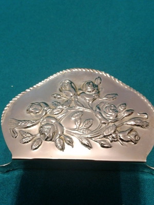silver-plated napkin holder