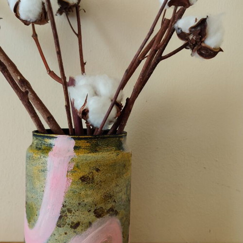 Painted vase 20cm height new