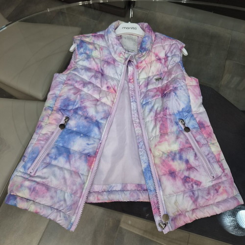 EbitA sleeveless jacket used, colorful, size 8