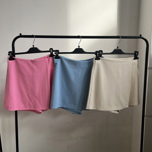 Skort available in pink, sky blue and beige, new