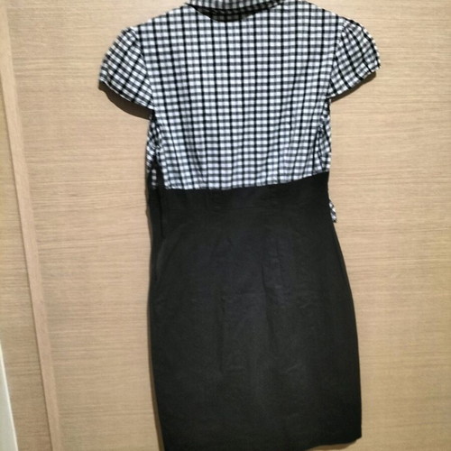 Women's checked dress like new, size S, black and white