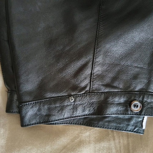 AIGNER leather pants used, black, size 38