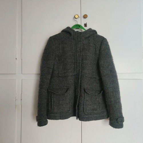 Montgomery coat used, grey, Pull & Bear, size L
