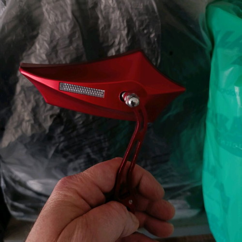 Motorcycle mirrors red new