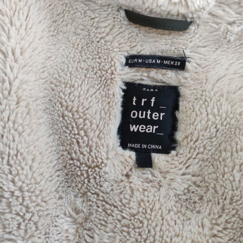 ZARA green parka jacket with fur lining, waterproof, size M
