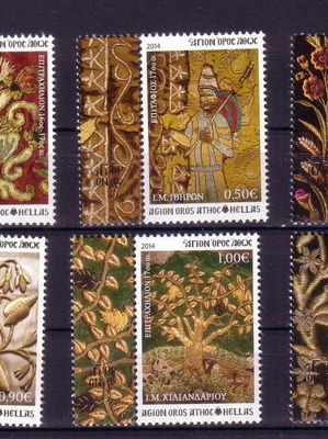 Αγιο Όρος Κεντήματα Ι Πλήρης Σειρά 2014 λουξ, ασφράγιστη