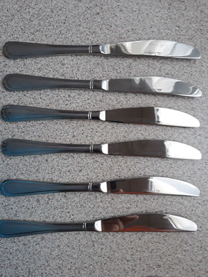 Inoxpran butter knives used, pack of 6 pieces
