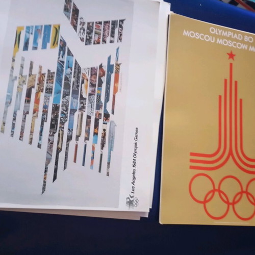 Olympic posters used, box set 1896-2004