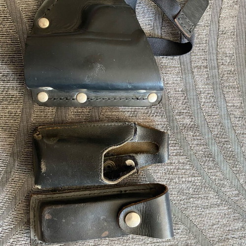 Leather gun holsters used, pack of three pieces