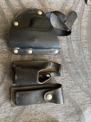 Leather gun holsters used, pack of three pieces