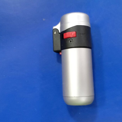Jet flame lighter large silver refillable windproof new