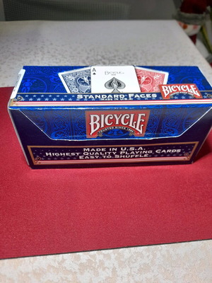 Bicycle Standard playing cards box red color new