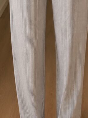 Striped pants with belt used, straight fit, H&M, size S