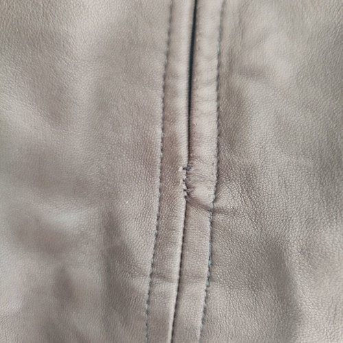 Mini skirt made of faux leather like new, brown, size XS