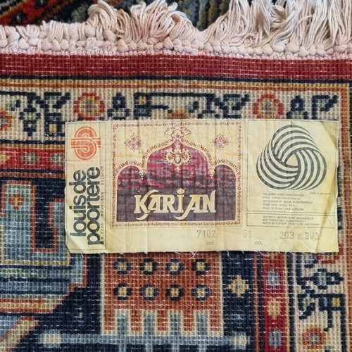 Louis de Poortere Karian rug like new, size 203x303