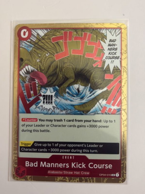 One Piece card Bad Manners Kick Course like new