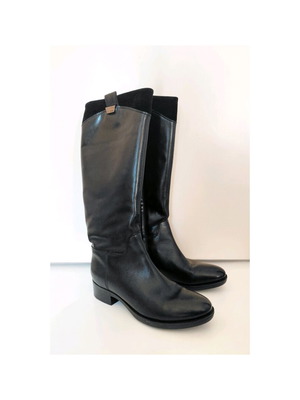 Geox black leather boots used, size 37
