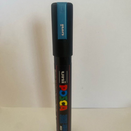 Posca Marker Metalic Blue new, light blue color