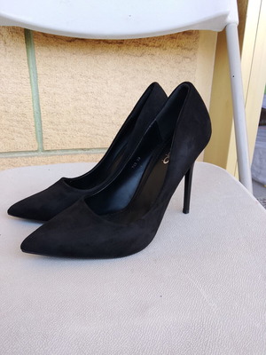 GoGo Shoes μαύρες γόβες δέρμα σουέντ νούμερο 39 σαν καινούργιο