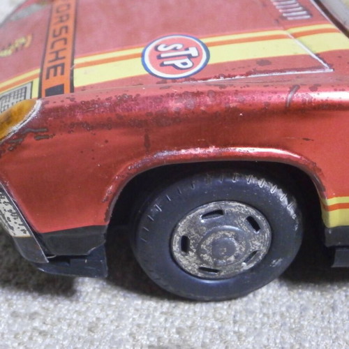 Porsche 914 A. Ananiadis Tin Toy new with battery box and vintage remote control