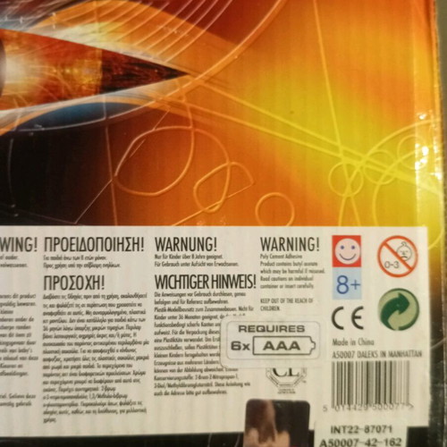 Doctor Who modeling kit new, sealed