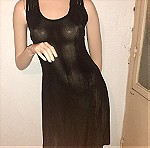  φόρεμα μίνι ζέρσει μαύρο