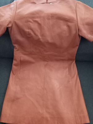Ricano leather dress, brown, size M
