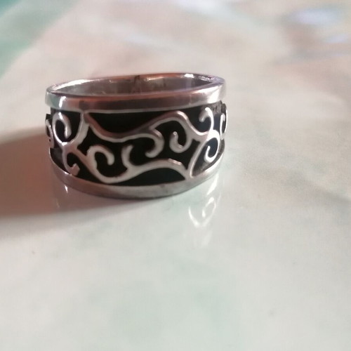 Silver 925 ring with helical shapes new size 59.5