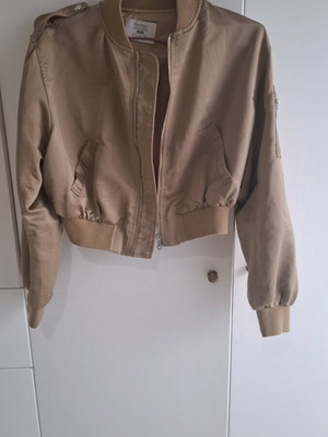 Bershka short jacket used, small 36, beige