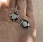 Vintage Atelier 925 Silver Jewelry Set with Moonstone (Necklace & Earrings)