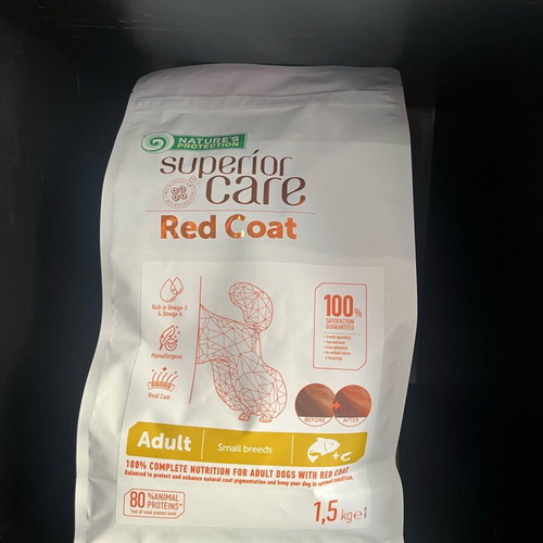 Dog food for red coats with fish new