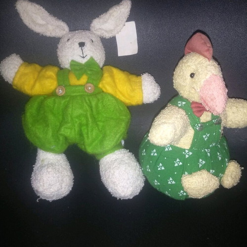 Stuffed toys rabbit and rooster new Easter decorations