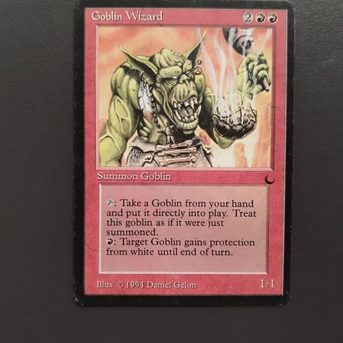 Magic the Gathering Goblin Wizard The Dark used