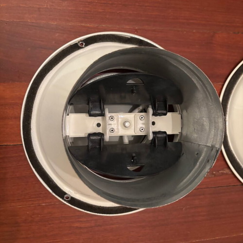 Metallic white round ventilation grilles set of 3, like new