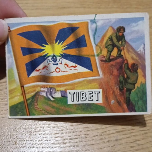 Old stickers with flags used
