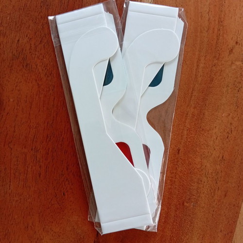 3D paper glasses pair, brand new sealed